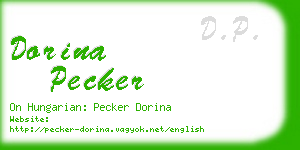 dorina pecker business card